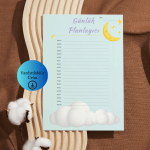 Ay ve Bulut Temalı Günlük A4 Yazdırılabilir (Dijital) Planlayıcı 3