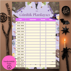 Cadı Temalı Günlük A4 Yazdırılabilir (Dijital) Planlayıcı 1