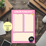 Pembe Spiritüel Temalı Günlük A4 Yazdırılabilir (Dijital) Planlayıcı 1