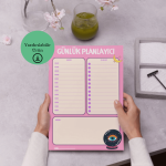 Pembe Spiritüel Temalı Günlük A4 Yazdırılabilir (Dijital) Planlayıcı 3