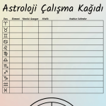 12 Burç Astroloji Çalışma Kağıdı - A4 Yazdırılabilir (Dijital) 3