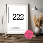 222 Melek Sayısı Poster - A4 Yazdırılabilir (Dijital) 2