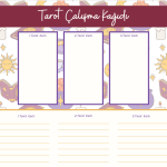 3 Kart Tarot Çalışma Kağıdı - A4 Yazdırılabilir (Dijital) 3