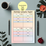 4 Element (Ateş, Toprak, Hava, Su) Astroloji Çalışma Kağıdı - A4 Yazdırılabilir (Dijital) 1