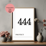 444 Melek Sayısı Poster - A4 Yazdırılabilir (Dijital) 1