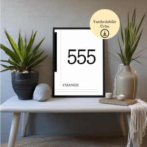 555 Melek Sayısı Poster - A4 Yazdırılabilir (Dijital) 1