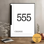 555 Melek Sayısı Poster - A4 Yazdırılabilir (Dijital) 3