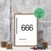 666 Melek Sayısı Poster – A4 Yazdırılabilir (Dijital)