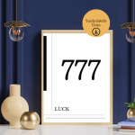 777 Melek Sayısı Poster - A4 Yazdırılabilir (Dijital) 1