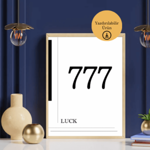 777 Melek Sayısı Poster - A4 Yazdırılabilir (Dijital) 1
