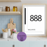 888 Melek Sayısı Poster - A4 Yazdırılabilir (Dijital) 1