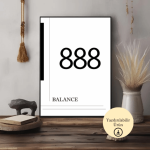 888 Melek Sayısı Poster - A4 Yazdırılabilir (Dijital) 3