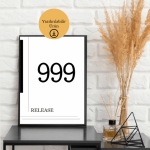 999 Melek Sayısı Poster - A4 Yazdırılabilir (Dijital) 3