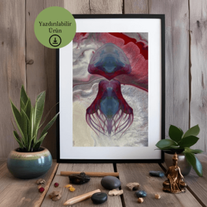 Akışta Hafiflik A4 Yazdırılabilir (Dijital) Soyut Spiritüel Poster 1