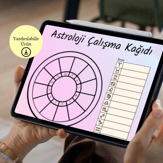 Astroloji Çalışma Kağıdı - A4 Yazdırılabilir (Dijital) 2