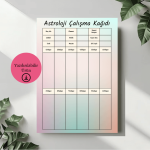 Astroloji Çalışma Kağıdı - Burç ve Ev Analizi - A4 Yazdırılabilir (Dijital) 1