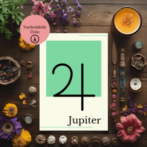 Astroloji Jüpiter Sembolü Minimalist Poster - A4 Yazdırılabilir (Dijital) 1