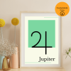 Astroloji Jüpiter Sembolü Minimalist Poster – A4 Yazdırılabilir (Dijital)