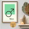 Astroloji Mars Sembolü Minimalist Poster – A4 Yazdırılabilir (Dijital)