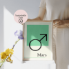 Astroloji Mars Sembolü Minimalist Poster – A4 Yazdırılabilir (Dijital)
