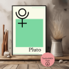 Astroloji Pluto Sembolü Minimalist Poster – A4 Yazdırılabilir (Dijital)
