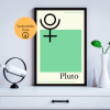 Astroloji Pluto Sembolü Minimalist Poster – A4 Yazdırılabilir (Dijital)