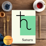 Astroloji Saturn Sembolü Minimalist Poster - A4 Yazdırılabilir (Dijital) 2