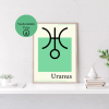 Astroloji Uranus Sembolü Minimalist Poster – A4 Yazdırılabilir (Dijital)