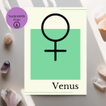 Astroloji Venüs Sembolü Minimalist Poster - A4 Yazdırılabilir (Dijital) 1