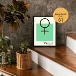 Astroloji Venüs Sembolü Minimalist Poster - A4 Yazdırılabilir (Dijital) 2