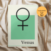 Astroloji Venüs Sembolü Minimalist Poster – A4 Yazdırılabilir (Dijital)