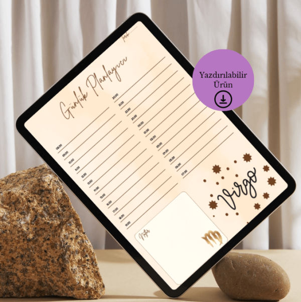 Başak Burcu (Virgo) Günlük A4 Yazdırılabilir (Dijital) Planlayıcı 2