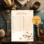 Başak Burcu (Virgo) Günlük A4 Yazdırılabilir (Dijital) Planlayıcı 3