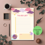 Bulutlu To Do List - A4 Yazdırılabilir (Dijital) 1