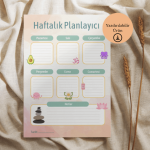 Eğlenceli Meditasyon Temalı Haftalık A4 Yazdırılabilir (Dijital) Planlayıcı 1