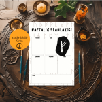 Fehu Rune Temalı Haftalık A4 Yazdırılabilir (Dijital) Planlayıcı 1