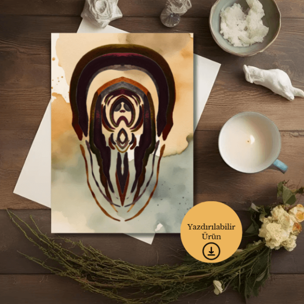 Gölgede Dönüşüm A4 Yazdırılabilir (Dijital) Soyut Spiritüel Poster 3