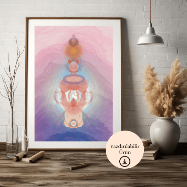 İçsel Yolculuk A4 Yazdırılabilir (Dijital) Soyut Spiritüel Poster 3