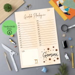 İkizler Burcu (Gemini) Günlük A4 Yazdırılabilir (Dijital) Planlayıcı 1