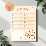 İkizler Burcu (Gemini) Günlük A4 Yazdırılabilir (Dijital) Planlayıcı 3