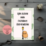 Işık Oldum Ama Faturayı Ödeyemedim - Spiritüel Eğlenceli A4 Yazdırılabilir (Dijital) Poster 3