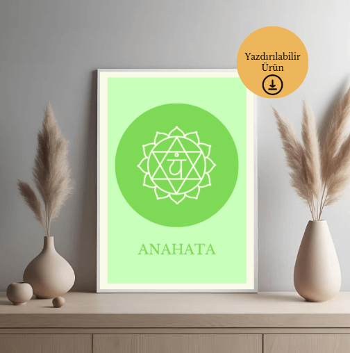 Kalp Çakra - Anahata Poster - A4 Yazdırılabilir (Dijital) 3