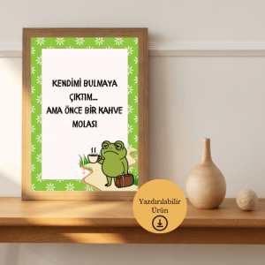 Kendimi Bulmaya Çıktım - Spiritüel Eğlenceli A4 Yazdırılabilir (Dijital) Poster 1