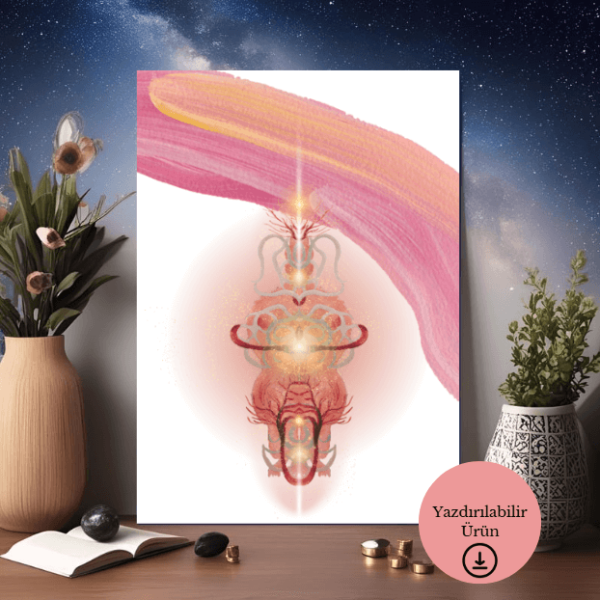 Kendine Sarıl A4 Yazdırılabilir (Dijital) Soyut Spiritüel Poster 1