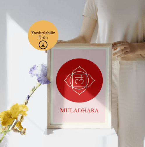 Kök Çakra - Muladhara Poster - A4 Yazdırılabilir (Dijital) 1-1