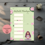 Lotus Temalı Haftalık A4 Yazdırılabilir (Dijital) Planlayıcı 3