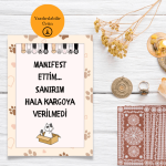 Manifest Ettim Hala Kargoya Verilmedi - Spiritüel Eğlenceli A4 Yazdırılabilir (Dijital) Poster 3