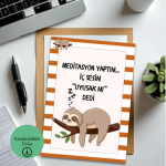 Meditasyon Yaptım - Spiritüel Eğlenceli A4 Yazdırılabilir (Dijital) Poster 2
