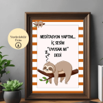 Meditasyon Yaptım - Spiritüel Eğlenceli A4 Yazdırılabilir (Dijital) Poster 3