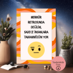 Merkür Retrosunda Değilim - Spiritüel Eğlenceli A4 Yazdırılabilir (Dijital) Poster 1